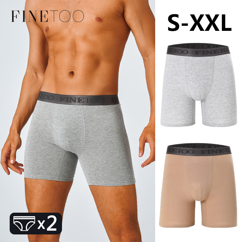 Boxer Brief Pack Cotton - 2 adet pamuklu uzun boxer erkekler